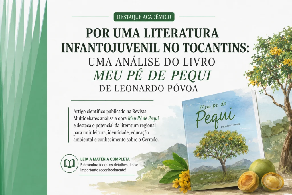 Obra de Leonardo Póvoa ganha destaque em estudo acadêmico sobre literatura infantojuvenil no Tocantins
